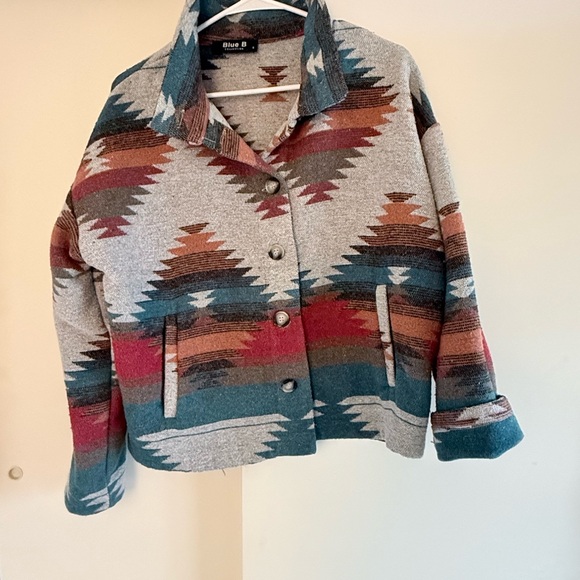 Collection B Jackets & Blazers - Collection B Multicolor Patterned Bomber Jacket